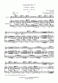 Partitura de "Otoño"